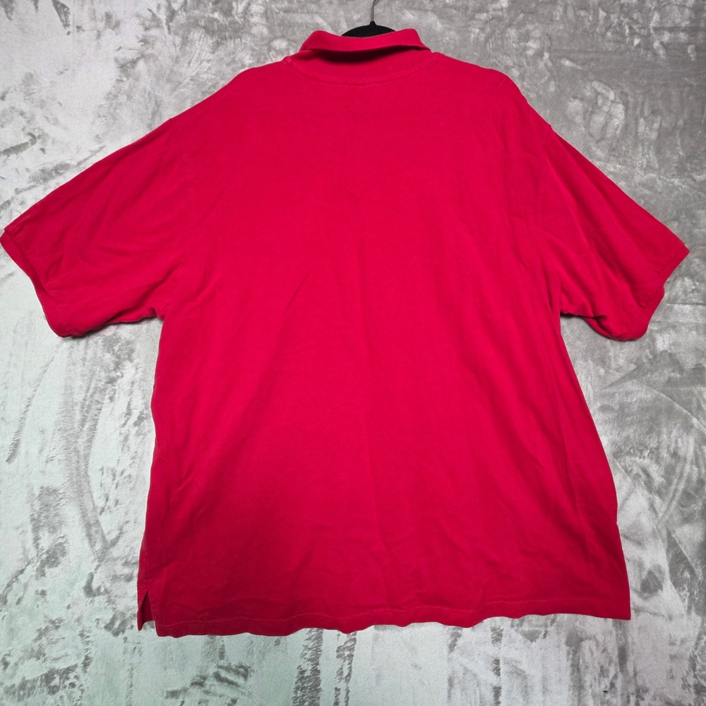 US Polo Assn Mens 3XL Red Short Sleeve Cotton Pique Polo Shirt Logo - Picture 3 of 7